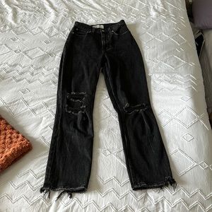 Black Abercrombie jeans curve love ultra high rise